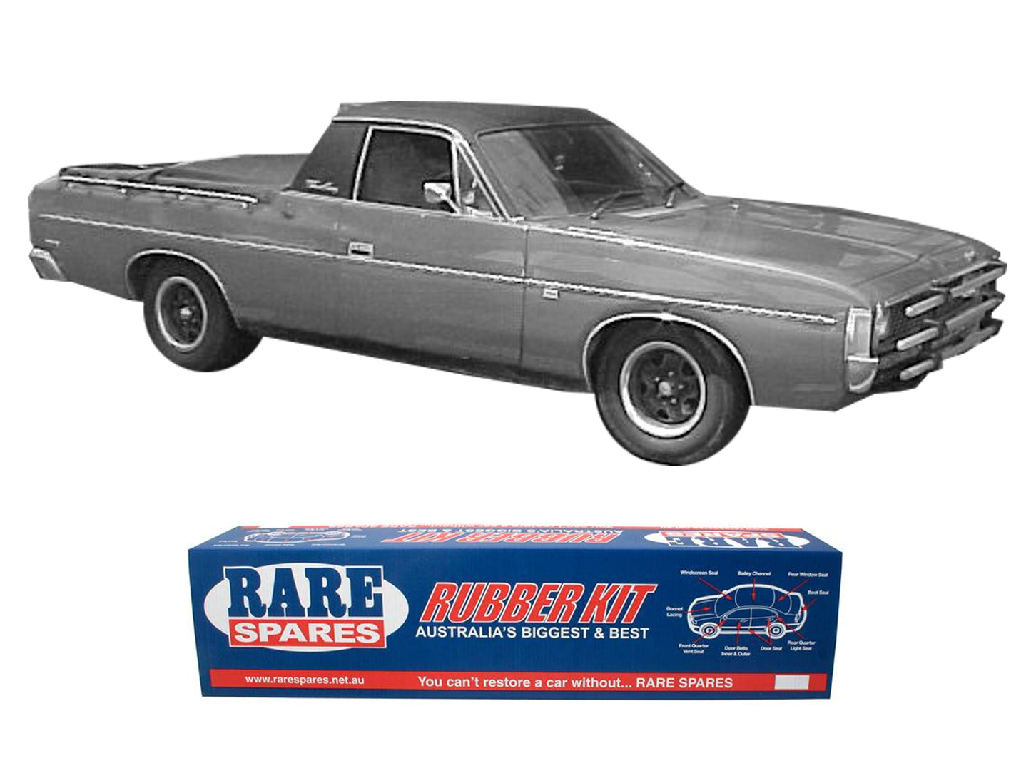 Body Rubber Kit Chrysler VH Valiant Ute - VAL12