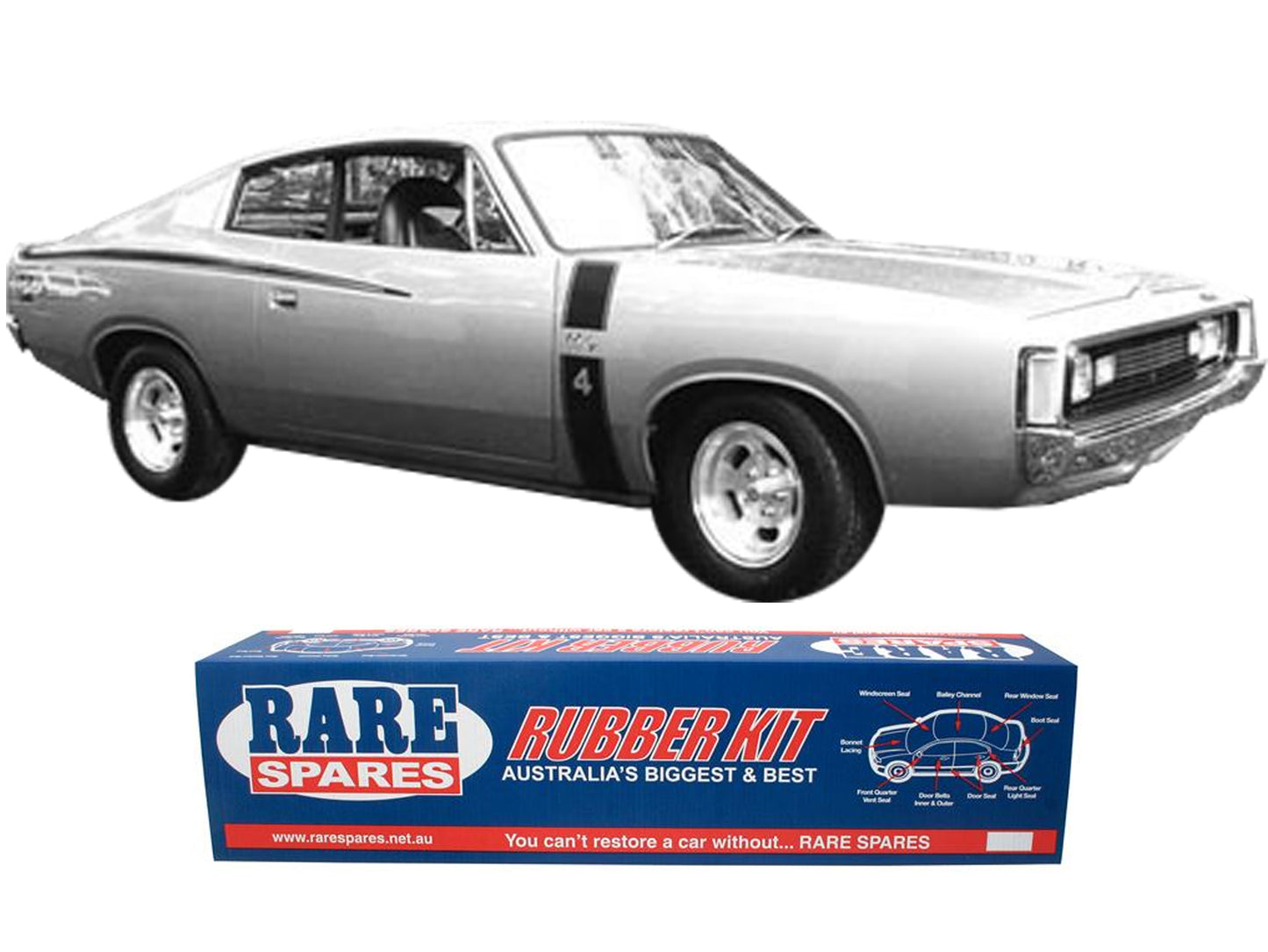 Body Rubber Kit Chrysler VH Valiant Charger - VAL14