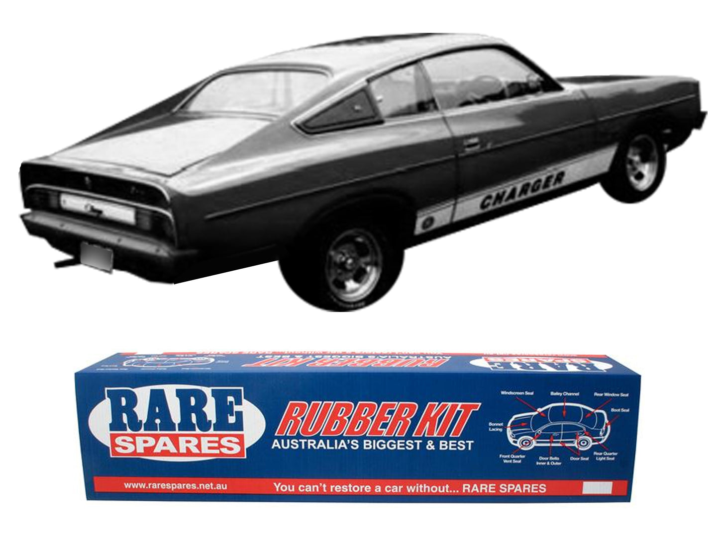 Body Rubber Kit Chrysler VK CK CL Valiant Charger - VAL19
