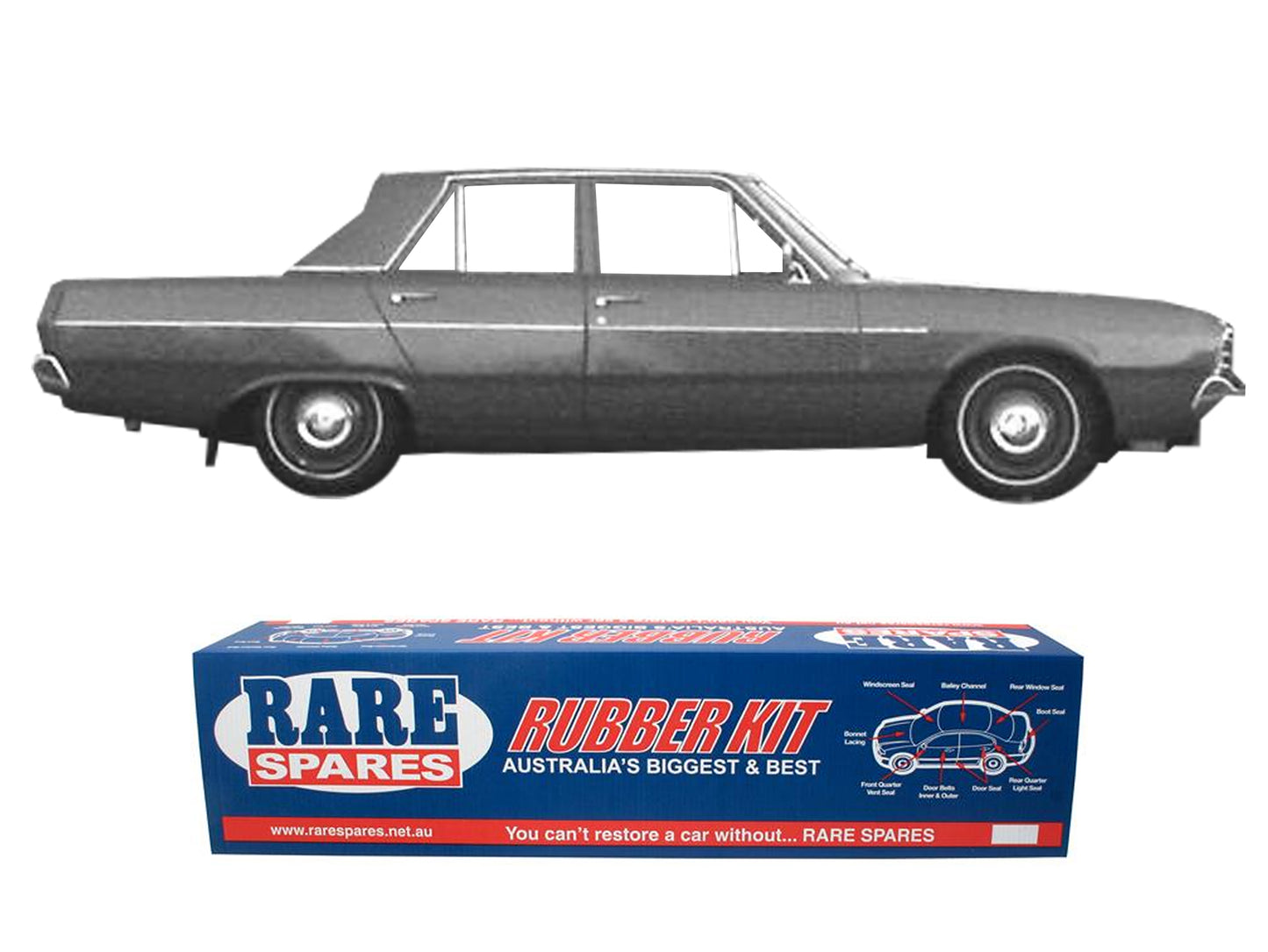 Body Rubber Kit Chrysler VE VF VG Valiant VIP Sedan (w/o Quarter Vent) - VAL22