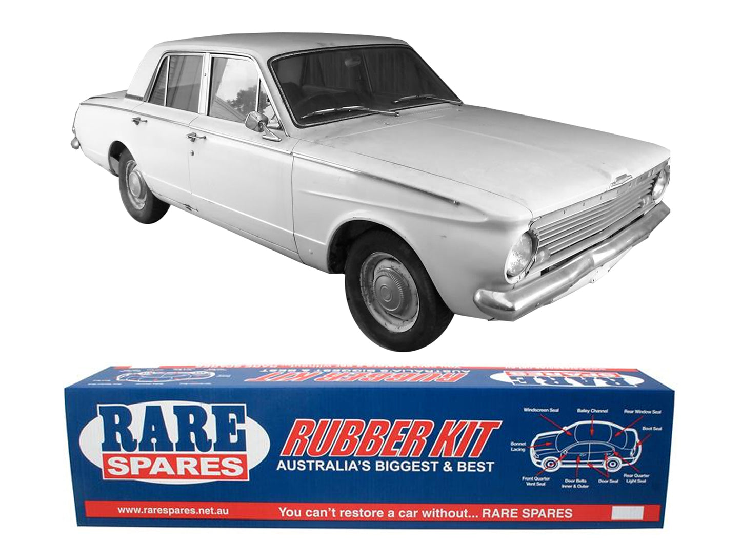 Body Rubber Kit Chrysler AP5 AP6 Valiant Sedan - VAL3