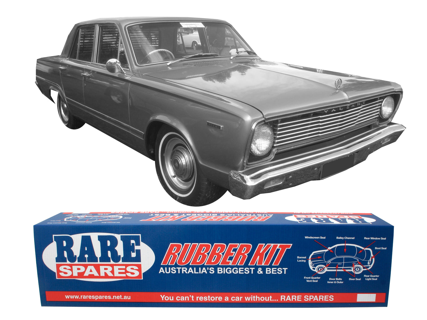 Body Rubber Kit Chrysler VC Valiant Sedan - VAL4