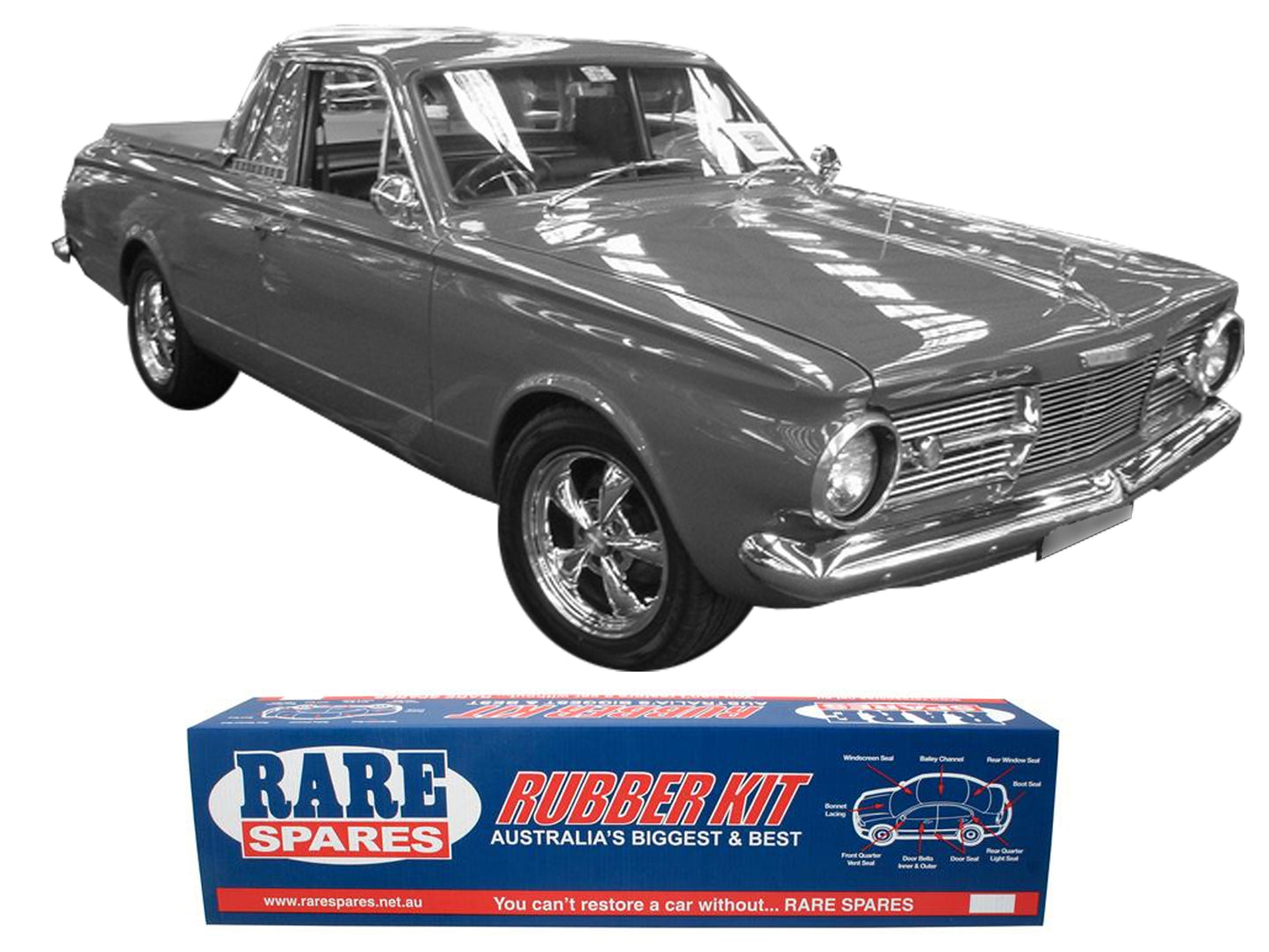Body Rubber Kit Chrysler AP5 AP6 VC Valiant Ute - VAL6