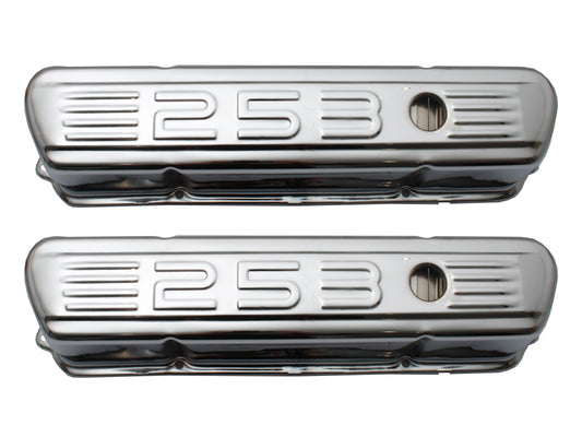 TFI Chrome ‘253’ Rocker Cover Pair Holden V8 - VC253