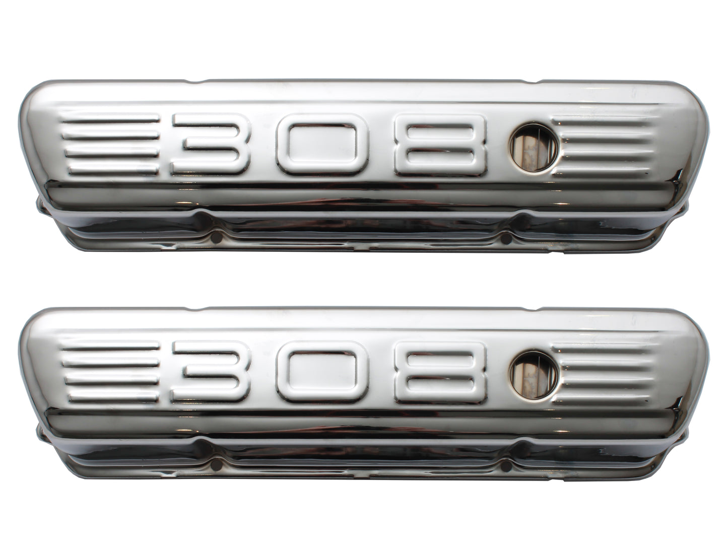 TFI Chrome ‘308’ Rocker Cover Pair Holden V8 - VC308