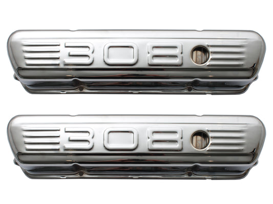 TFI Chrome ‘308’ Rocker Cover Pair Holden V8 - VC308
