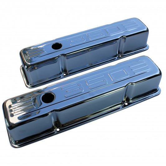 TFI Chrome ‘350’ Rocker Cover Pair Chev V8 - VC350