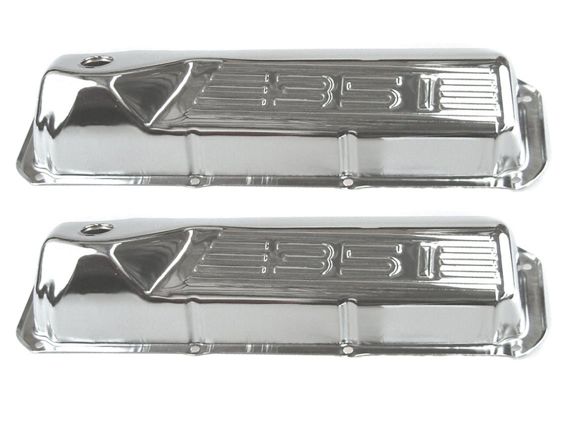 TFI Chrome ‘351’ Rocker Cover Pair Cleveland V8 - VC351