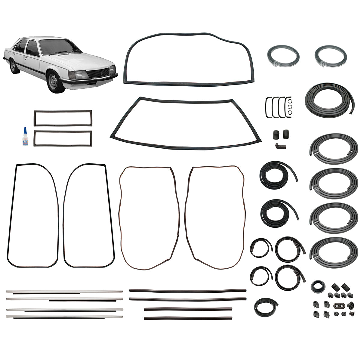 Body Rubber Kit Holden VH Sedan (Non SS / SLE) - VH1P