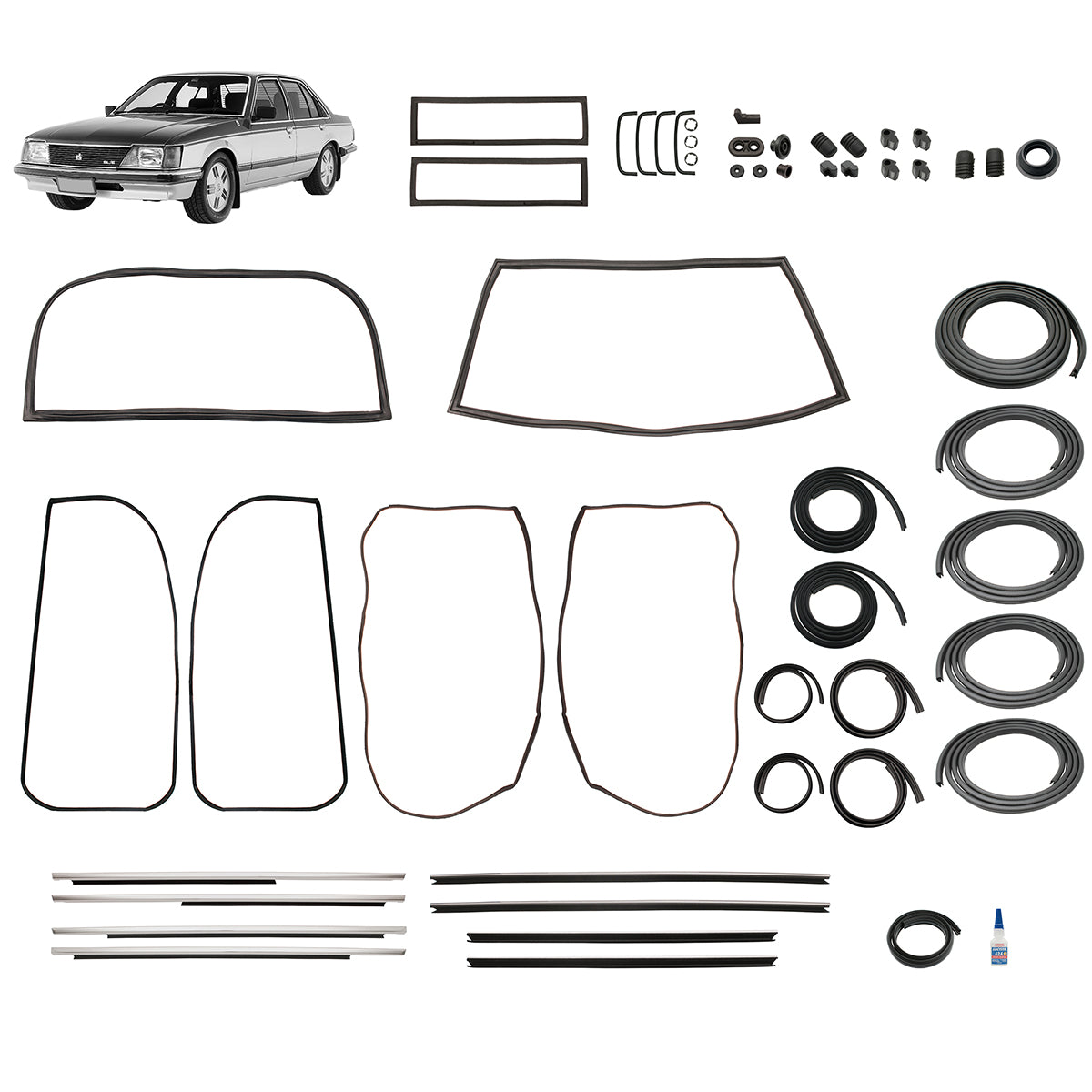 Body Rubber Kit Holden VH SLE Sedan - VH2P
