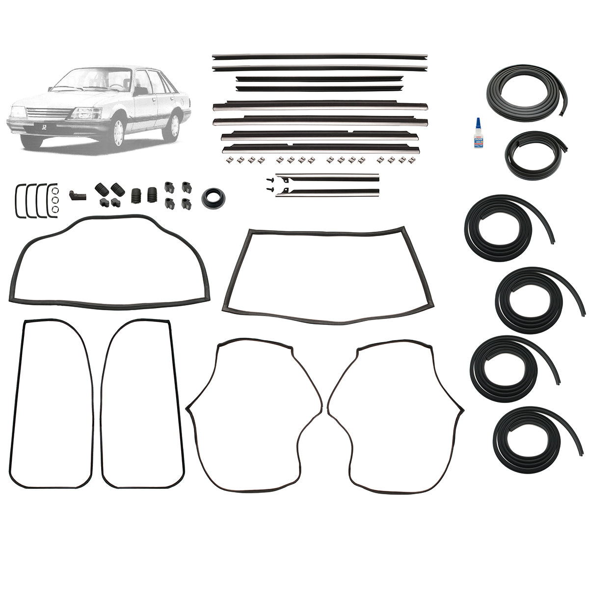 Body Rubber Kit Holden VK Sedan - VK1