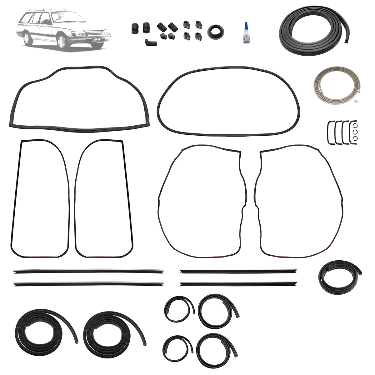 Body Rubber Kit Holden VK Wagon - VK2