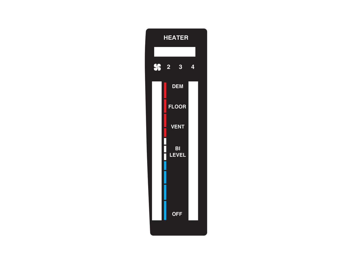 Heater Control Panel Decal Holden VK - VS16364