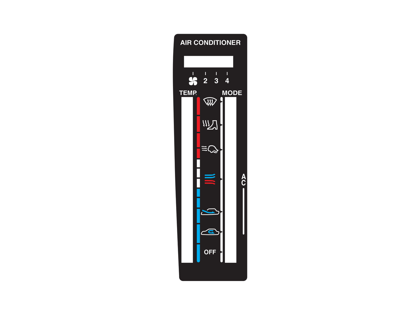 Air Conditioner Control Decal Holden VL - VS17118