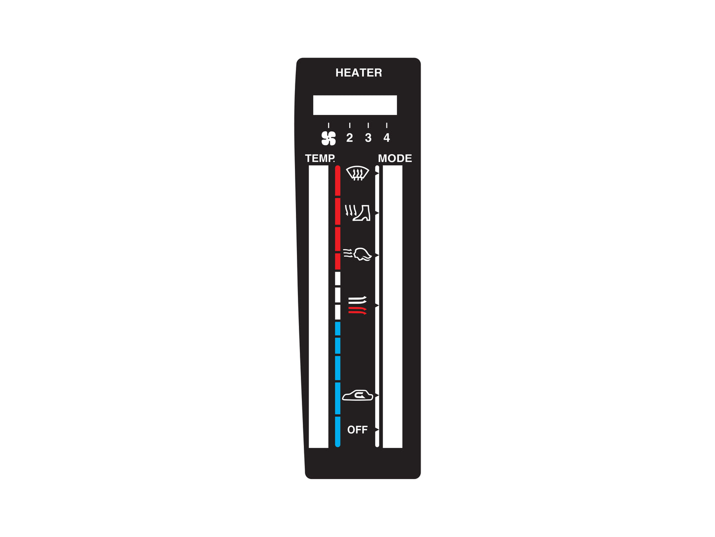Heater Control Panel Decal Holden VL - VS17119