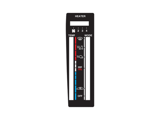 Heater Control Panel Decal Holden VL - VS17119