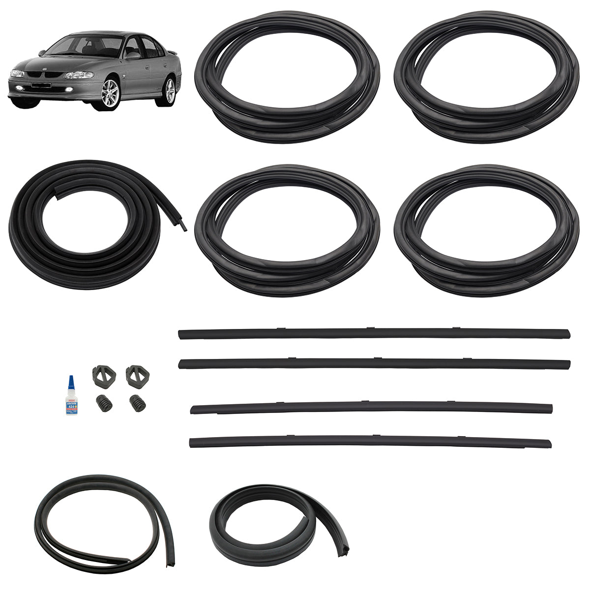 Body Rubber Kit Holden VT VX Sedan - VT1