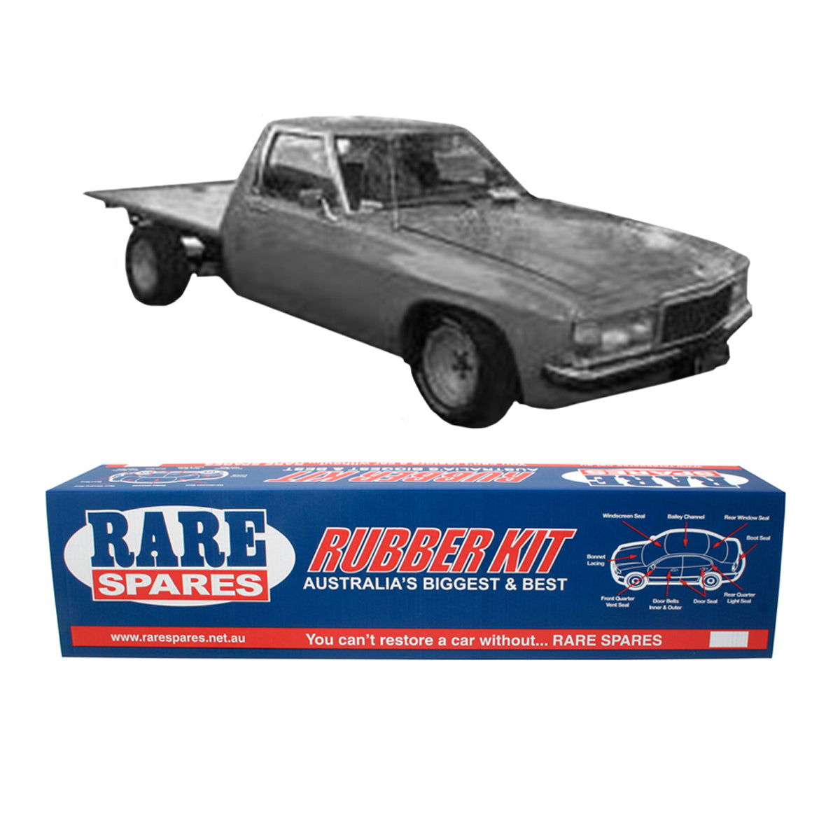 Body Rubber Kit Holden HJ HX HZ WB 1 Tonner (Black) - WB2P