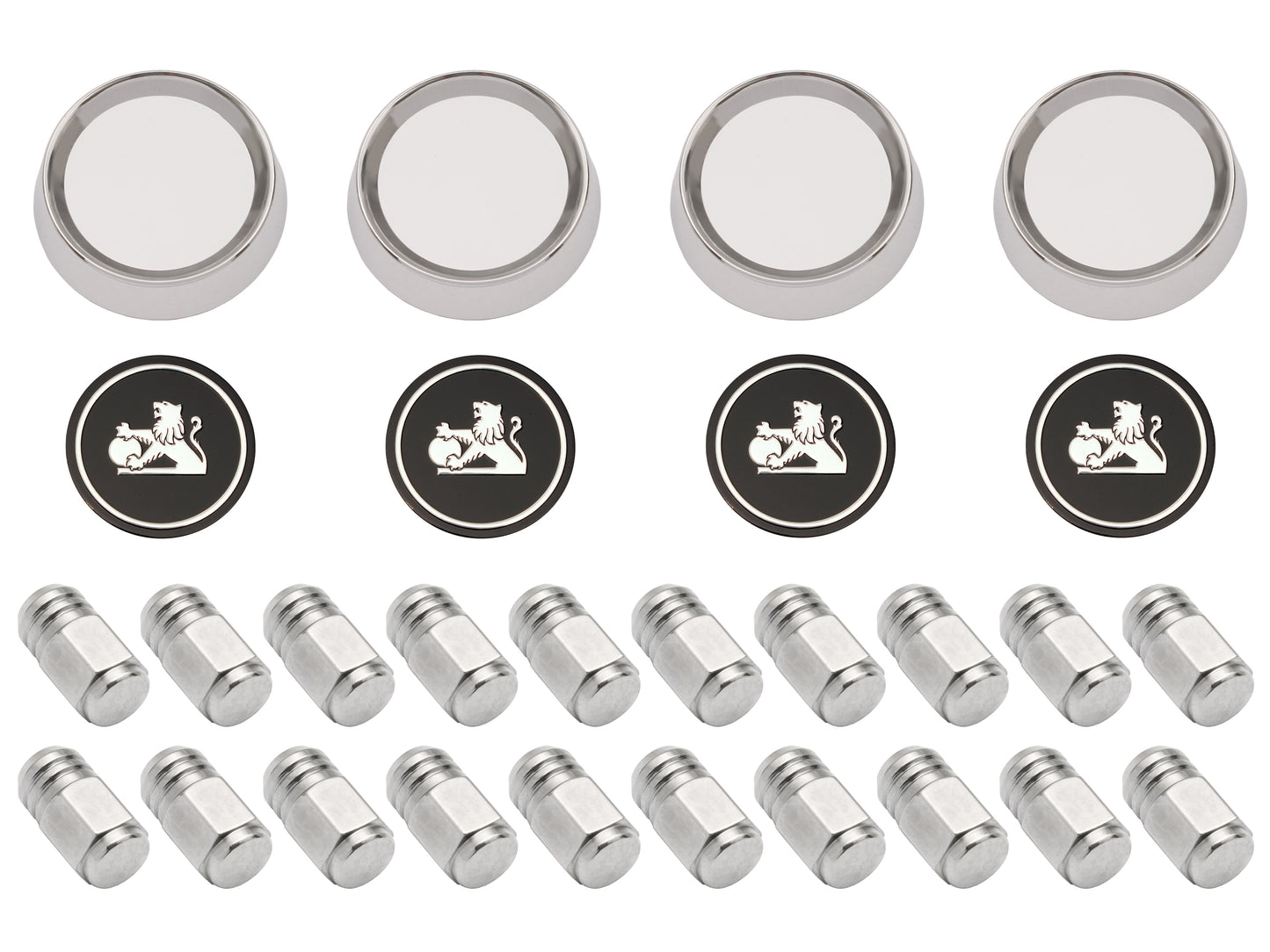 Wheel Centre Cap & Nut Kit (Chrome Dome) HJ HX HZ GTS LH LX - WC1007A