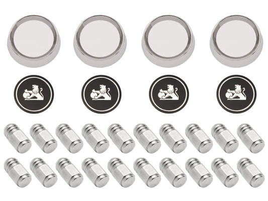 Wheel Centre Cap & Nut Kit (Chrome Dome) HJ HX HZ GTS LH LX - WC1007A