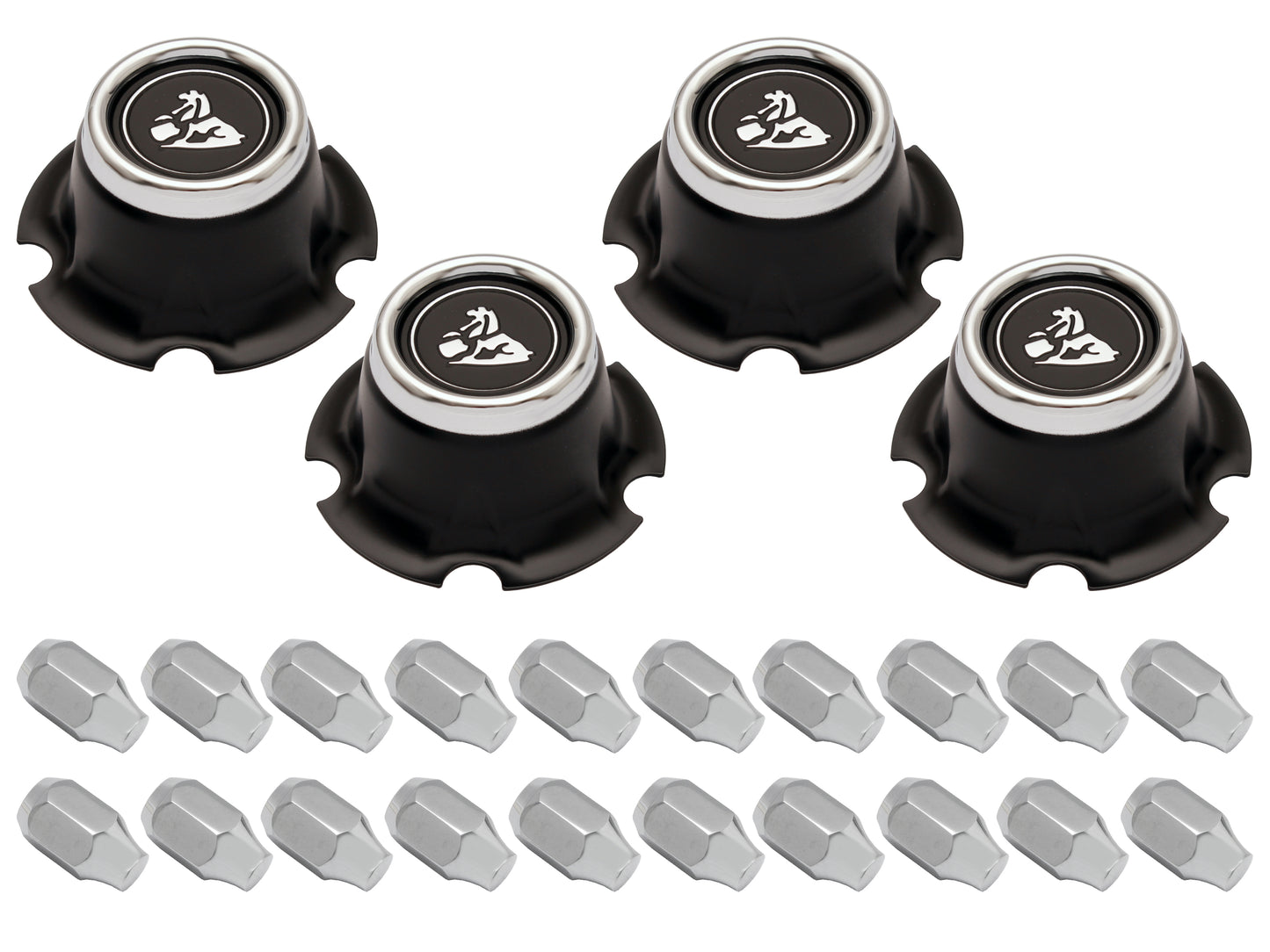 Wheel Centre Cap & Nut Kit (Acorn) Holden Early LJ - WC1008A