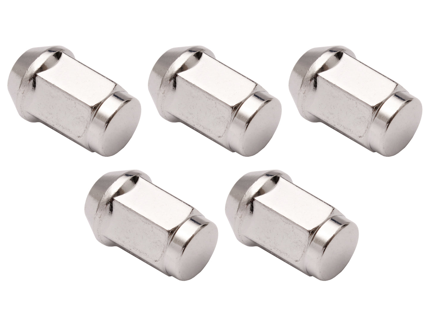 Chrome Bulge Wheel Nut Kit (5) Ford 1/2" - WN20045