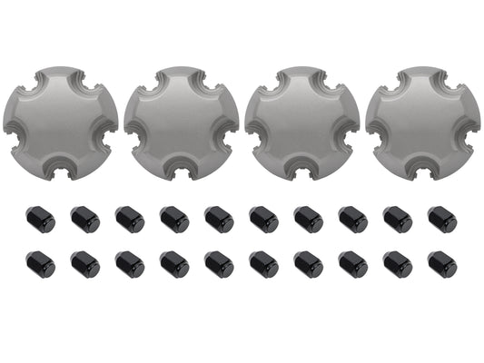 Wheel Centre Cap & Nut Kit (Black) Holden VB VC VH VK VL BT1 VN VP VR VS VT VX VY VZ - WNCC10125