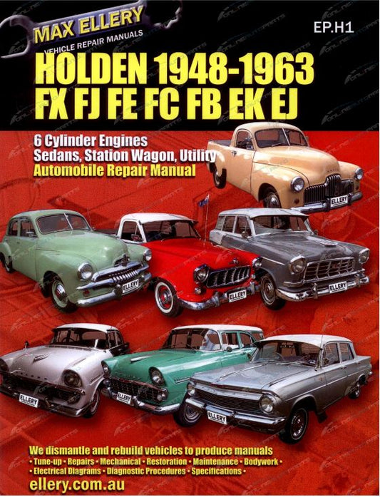 Workshop Repair Manual Holden 48 FJ FE FC FB EK EJ - WSM48-63