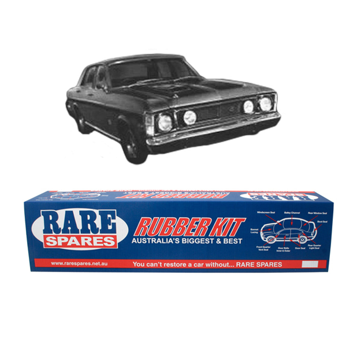 Body Rubber Kit Ford XW GT / Fairmont Sedan - XW2P