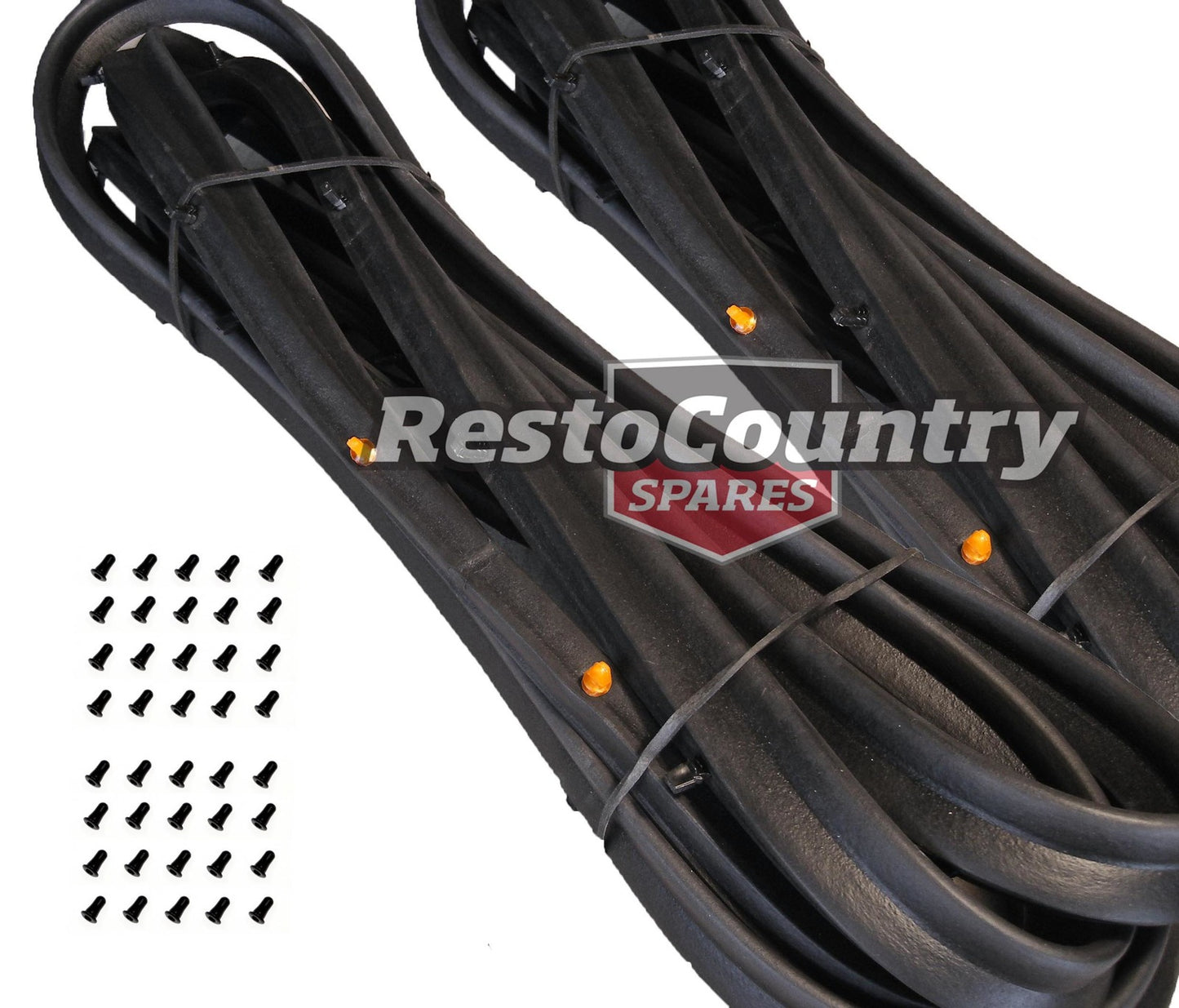 Holden REAR Rubber Door Seal Pair + Plugs Kit EJ EH SEDAN weather - K10116_a