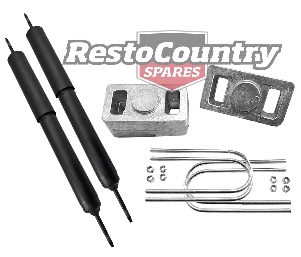 "Ford 2" Lowering Block + Shock Kit V8 XR - XD All