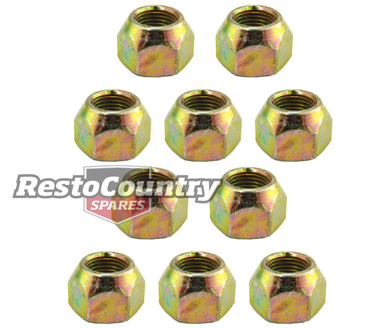 Ford Wheel Nut Set x10 suit STANDARD Steel Rim XD XE XF XG XH AU Open End - k20401-a