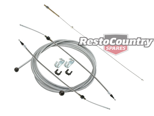 Holden Handbrake Cable Kit Front + Intermediate + Rear HQ HJ HX Wagon Statesman - k2812072x5