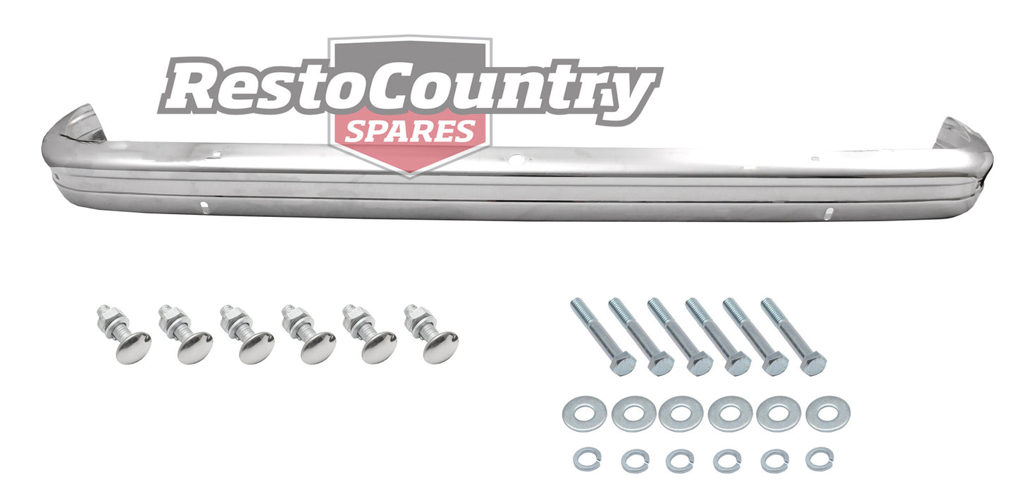Holden Torana LH LX Chrome REAR Bumper Bar NO Holes + Fitting Bolts Kit - k2824342-b