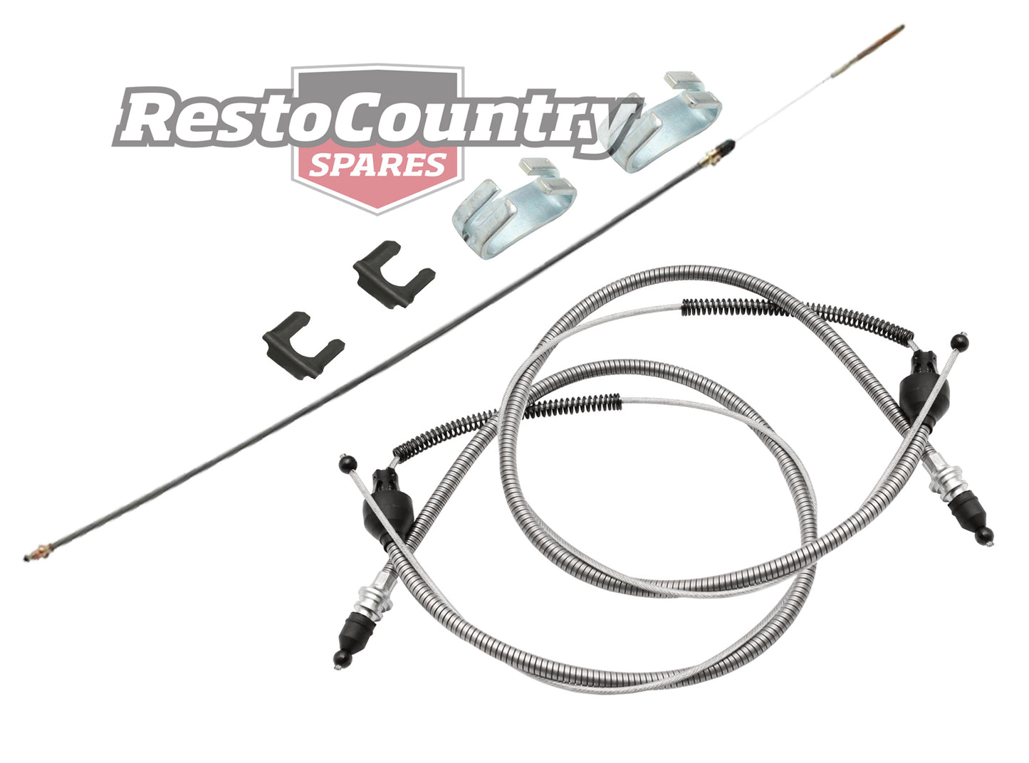 Holden Handbrake Cable Kit FRONT+REAR LEFT + RIGHT Torana LH LX DRUM Sedan Hatch - k2825236x4
