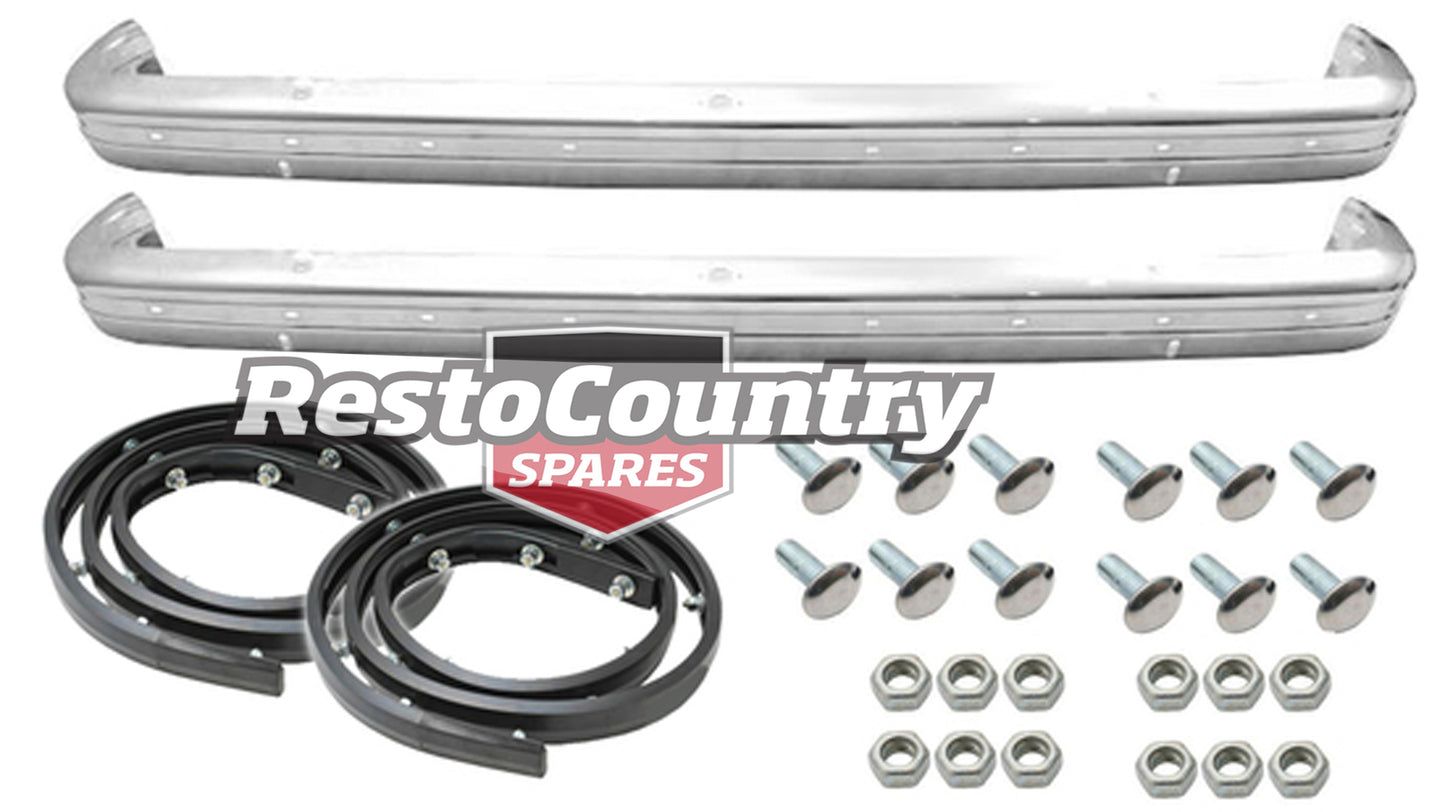 Holden FRONT + REAR Bumper Bar +Rubber +Bolt Kit Torana LH LX NEW Triple Chrome -k2825532-b - k2825532-b