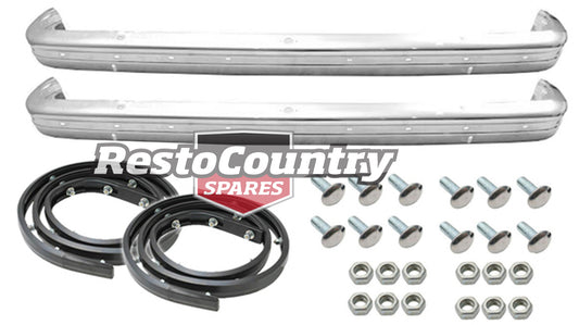 Holden FRONT + REAR Bumper Bar +Rubber +Bolt Kit Torana LH LX NEW Triple Chrome -k2825532-b - k2825532-b