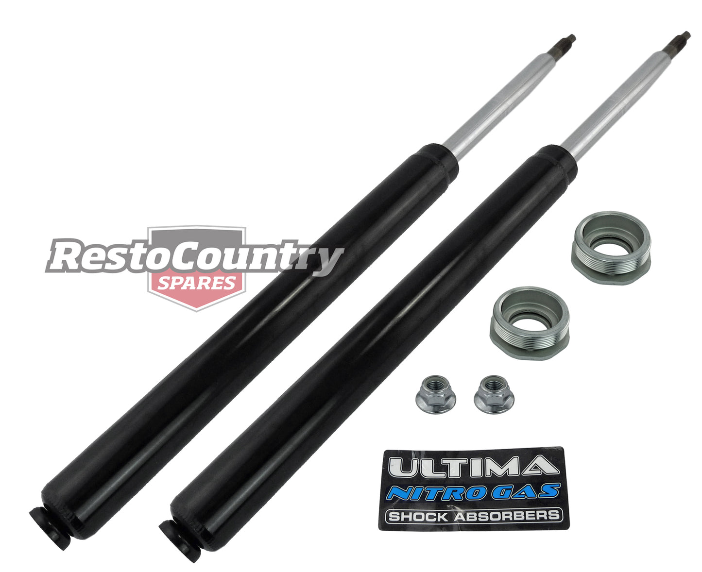 Holden FRONT Gas Shock PAIR VB VC VH VK VL VN VP LOWERED 25-50mm height low - k340013-a