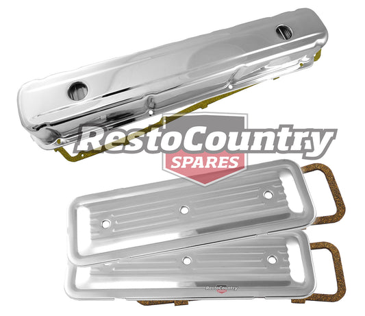 Holden 6 Cyl Chrome Rocker Cover + Side Plate Set Smooth Std Height 149 186 202 -k551931-E - k551931-E