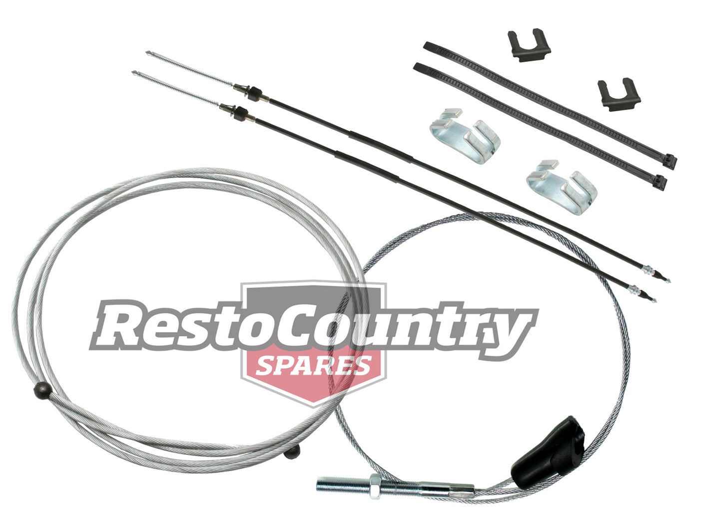Holden Handbrake Cable FRONT + INTERMEDIATE + REAR Kit HK HT HG hand park brake - k7433249x4