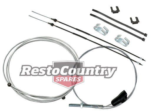 Holden Handbrake Cable FRONT + INTERMEDIATE + REAR Kit HK HT HG hand park brake - k7433249x4