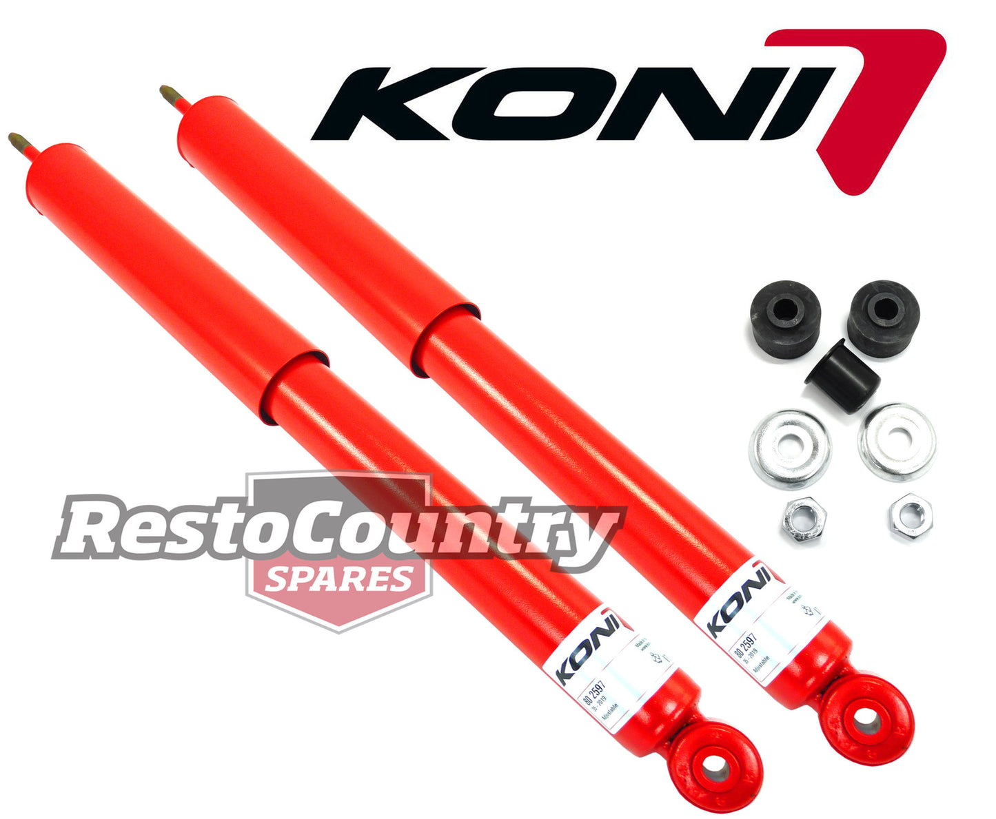 KONI Adjustable Rear Shock Absorber PAIR Holden Commodore VB VC VH VK VL VN VP SED - k80-2597-a