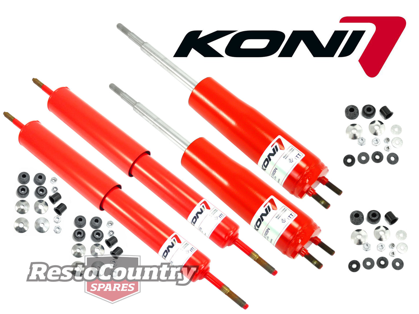 KONI Adjustable Shock Absorber SET x4 Standard Height Ford XR XT XW XY XA XB XC XD ZA-ZJ - k82-1698-d