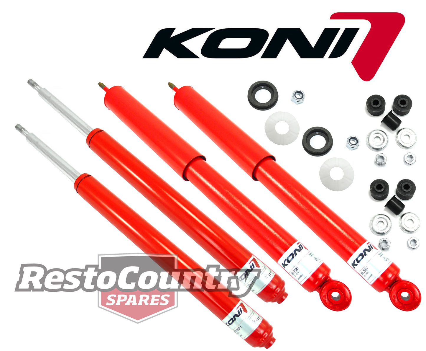 KONI Adjustable Shock Absorber SET x4 Holden Commodore VB VC VH VK VL VN VP Sedan - k86-2076SP1-b