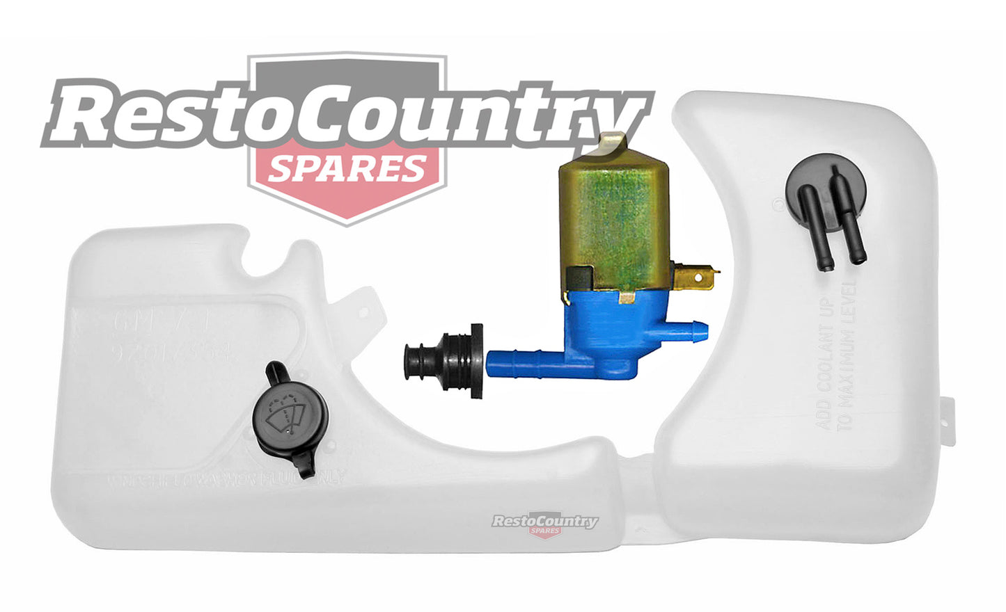 Holden Commodore Radiator Overflow + Washer Bottle + Pump VK reservoir tank - k92017354-a