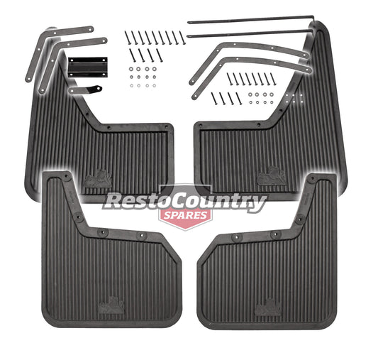 Holden Commodore FRONT + REAR Mudflap Set NEW VK VL WAGON W/Lion Logo mud flaps - k92020918-b