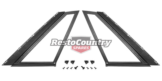Holden Commodore VL Sedan Rear Quarter Window Surround PAIR glass frame garnish - k92024597-a
