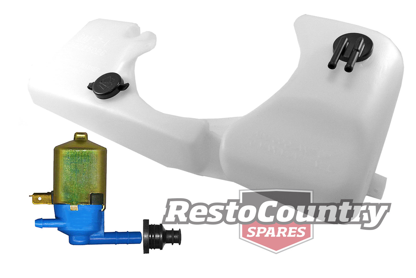 Holden Commodore Radiator Overflow + Washer Bottle+ Pump VL V6 V8. VN V6 tank - k92025028-a