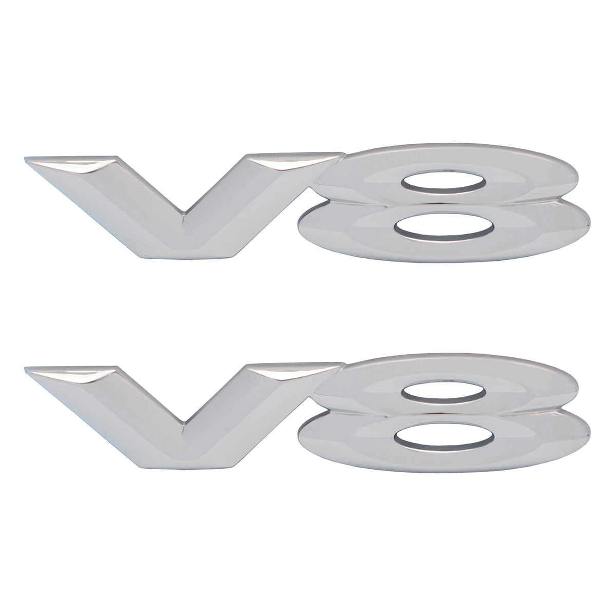 Holden Commodore Chrome "V8" Badge x2 VY V8 Fender or Guard 5.7 - k92084153-a