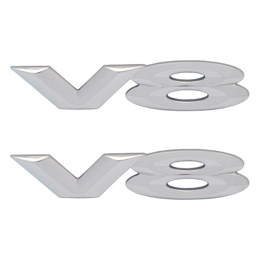 "Holden Commodore Chrome "V8" Badge x2 VY V8 Fender or Guard 5.7 - k92084153-a"
